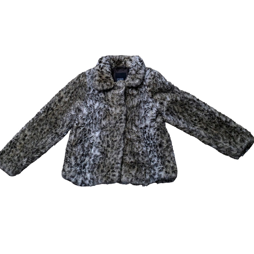 Me Jane Girls Faux Fur Leopard Print‎ Jacket Size s6 6X